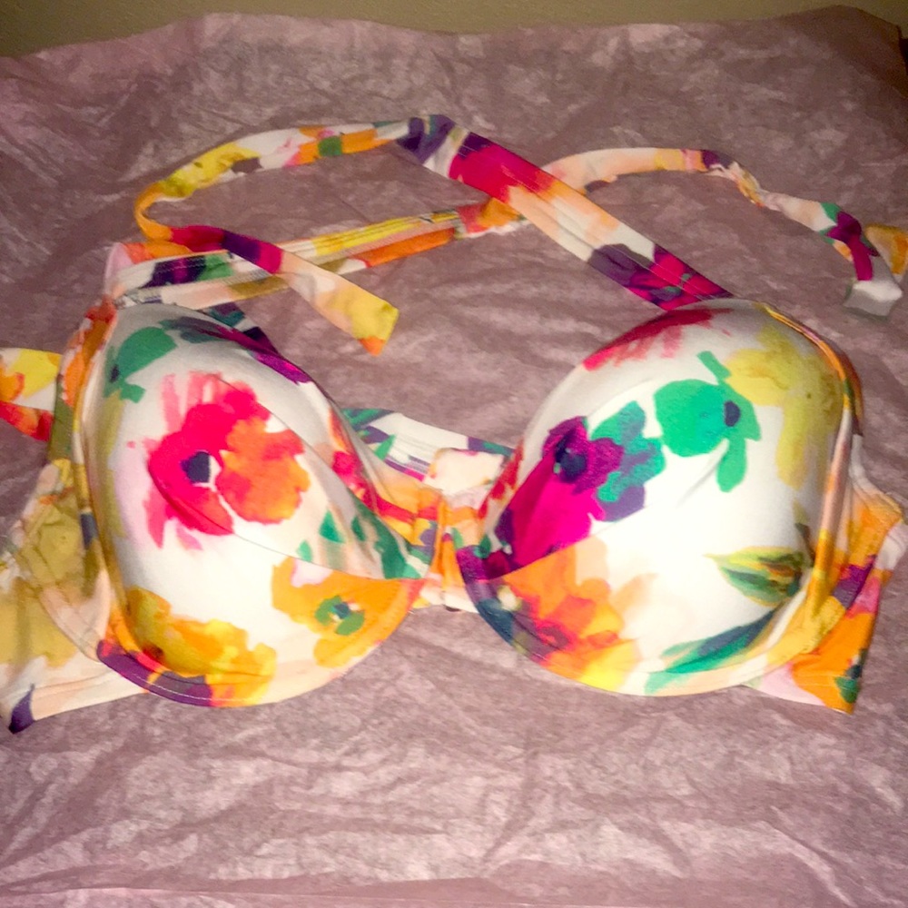Calvin Klein swimwear floral bikini top XXL